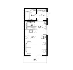 1-к квартира, вторичка, 37м2, 13/19 этаж