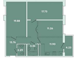 3-к квартира, вторичка, 87м2, 15/14 этаж