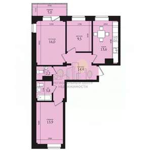 3-к квартира, вторичка, 78м2, 3/10 этаж