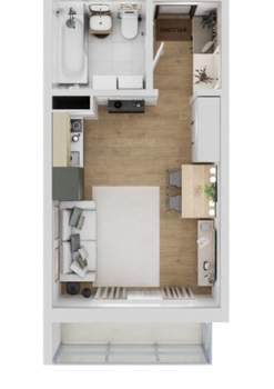 1-к квартира, вторичка, 28м2, 9/10 этаж