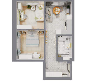 2-к квартира, вторичка, 50м2, 13/19 этаж