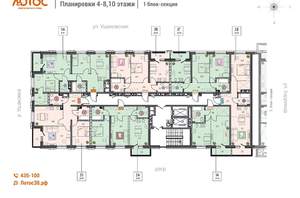 2-к квартира, вторичка, 65м2, 5/18 этаж