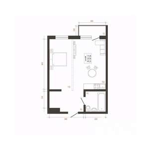 1-к квартира, вторичка, 41м2, 4/10 этаж