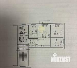 4-к квартира, вторичка, 59м2, 2/5 этаж