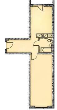 1-к квартира, вторичка, 56м2, 5/9 этаж