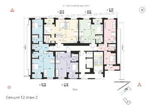 2-к квартира, вторичка, 46м2, 2/19 этаж