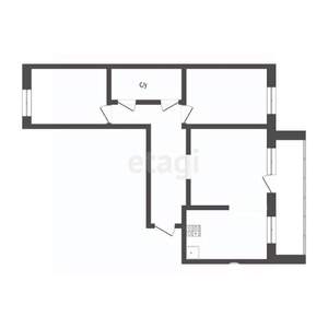 3-к квартира, вторичка, 59м2, 2/5 этаж