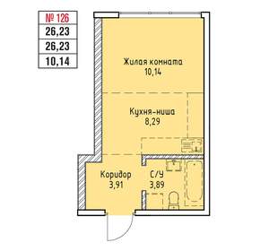 1-к квартира, вторичка, 26м2, 15/19 этаж