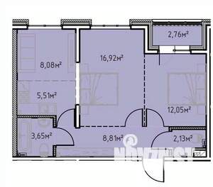 2-к квартира, вторичка, 60м2, 4/13 этаж