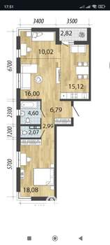 3-к квартира, вторичка, 79м2, 14/19 этаж