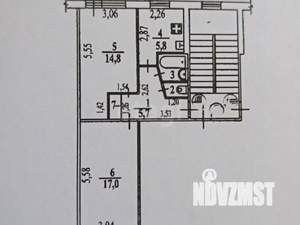 2-к квартира, вторичка, 47м2, 5/5 этаж