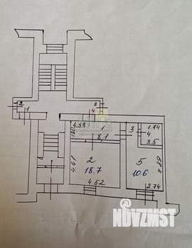 2-к квартира, вторичка, 45м2, 1/5 этаж