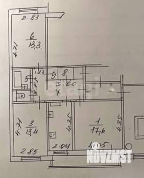 3-к квартира, вторичка, 68м2, 4/9 этаж