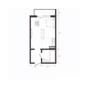 1-к квартира, вторичка, 29м2, 10/10 этаж