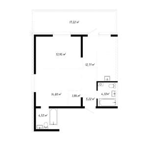 3-к квартира, вторичка, 63м2, 1/19 этаж