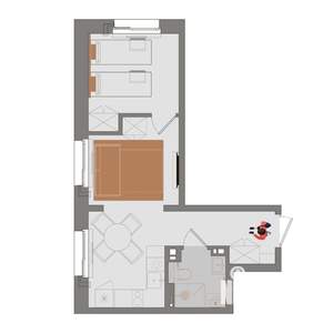 2-к квартира, вторичка, 34м2, 4/14 этаж