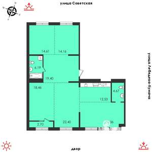 3-к квартира, строящийся дом, 137м2, 9/14 этаж