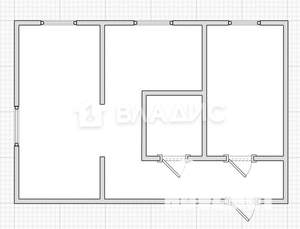 2-к квартира, вторичка, 43м2, 4/4 этаж