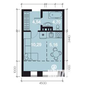 1-к квартира, вторичка, 29м2, 5/8 этаж