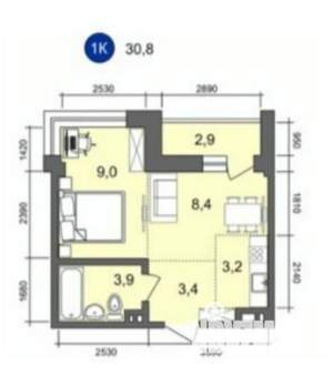 1-к квартира, вторичка, 31м2, 4/11 этаж