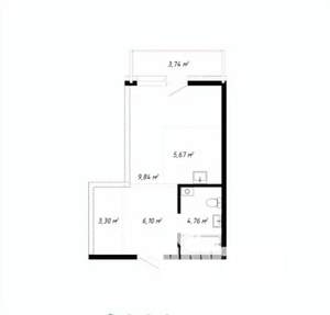 1-к квартира, вторичка, 31м2, 16/19 этаж