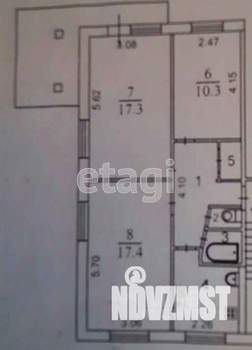 3-к квартира, вторичка, 61м2, 5/5 этаж