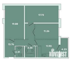 3-к квартира, вторичка, 87м2, 10/16 этаж