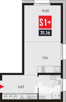 1-к квартира, вторичка, 31м2, 12/14 этаж