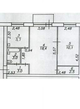 2-к квартира, вторичка, 45м2, 4/4 этаж