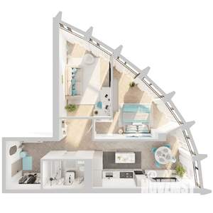 2-к квартира, вторичка, 67м2, 7/8 этаж