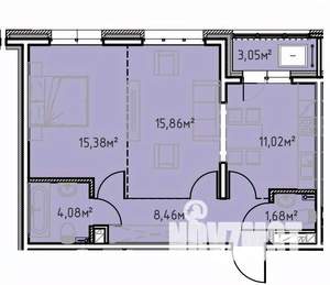 2-к квартира, вторичка, 60м2, 8/13 этаж