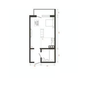 1-к квартира, вторичка, 29м2, 2/10 этаж