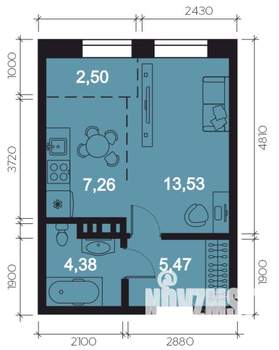Студия квартира, вторичка, 33м2, 2/11 этаж