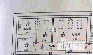 2-к квартира, вторичка, 57м2, 6/6 этаж