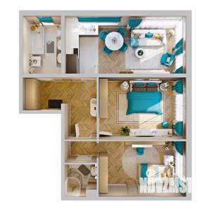 3-к квартира, вторичка, 73м2, 3/8 этаж