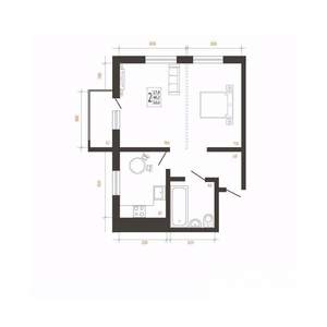 2-к квартира, вторичка, 50м2, 5/10 этаж
