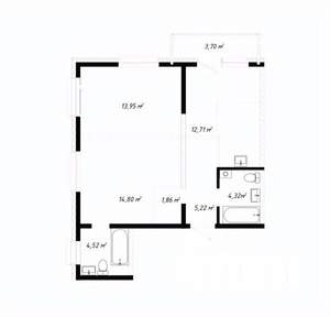 3-к квартира, вторичка, 61м2, 15/19 этаж