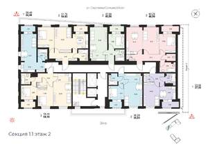 2-к квартира, вторичка, 67м2, 2/14 этаж