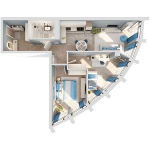 2-к квартира, вторичка, 72м2, 5/8 этаж