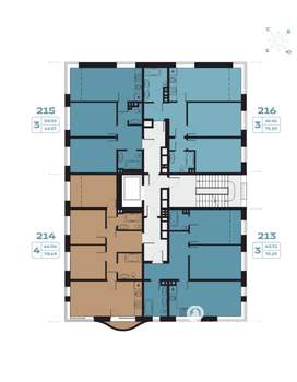 3-к квартира, вторичка, 73м2, 3/8 этаж