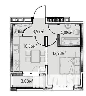 1-к квартира, вторичка, 37м2, 2/13 этаж