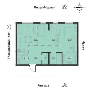 3-к квартира, вторичка, 64м2, 3/19 этаж