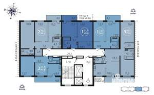 2-к квартира, вторичка, 64м2, 4/16 этаж