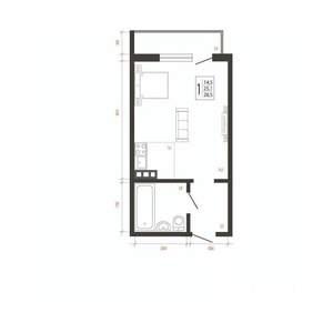 1-к квартира, вторичка, 29м2, 7/10 этаж