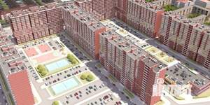 2-к квартира, строящийся дом, 52м2, 9/16 этаж