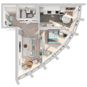 2-к квартира, вторичка, 64м2, 8/8 этаж