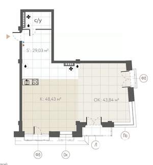 Студия квартира, строящийся дом, 125м2, 4/8 этаж