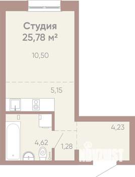 1-к квартира, вторичка, 26м2, 2/16 этаж