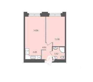 2-к квартира, вторичка, 44м2, 4/19 этаж