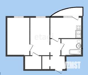 2-к квартира, вторичка, 64м2, 14/16 этаж